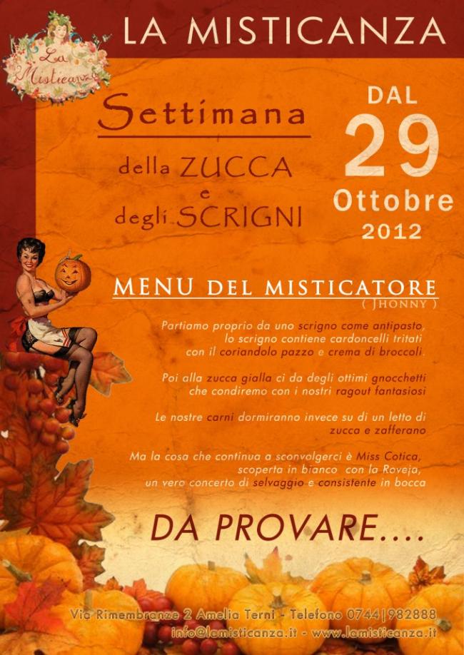 Settimana della zucca e degli scrigni - Ristorante Pizzeria La Misticanza - Amelia